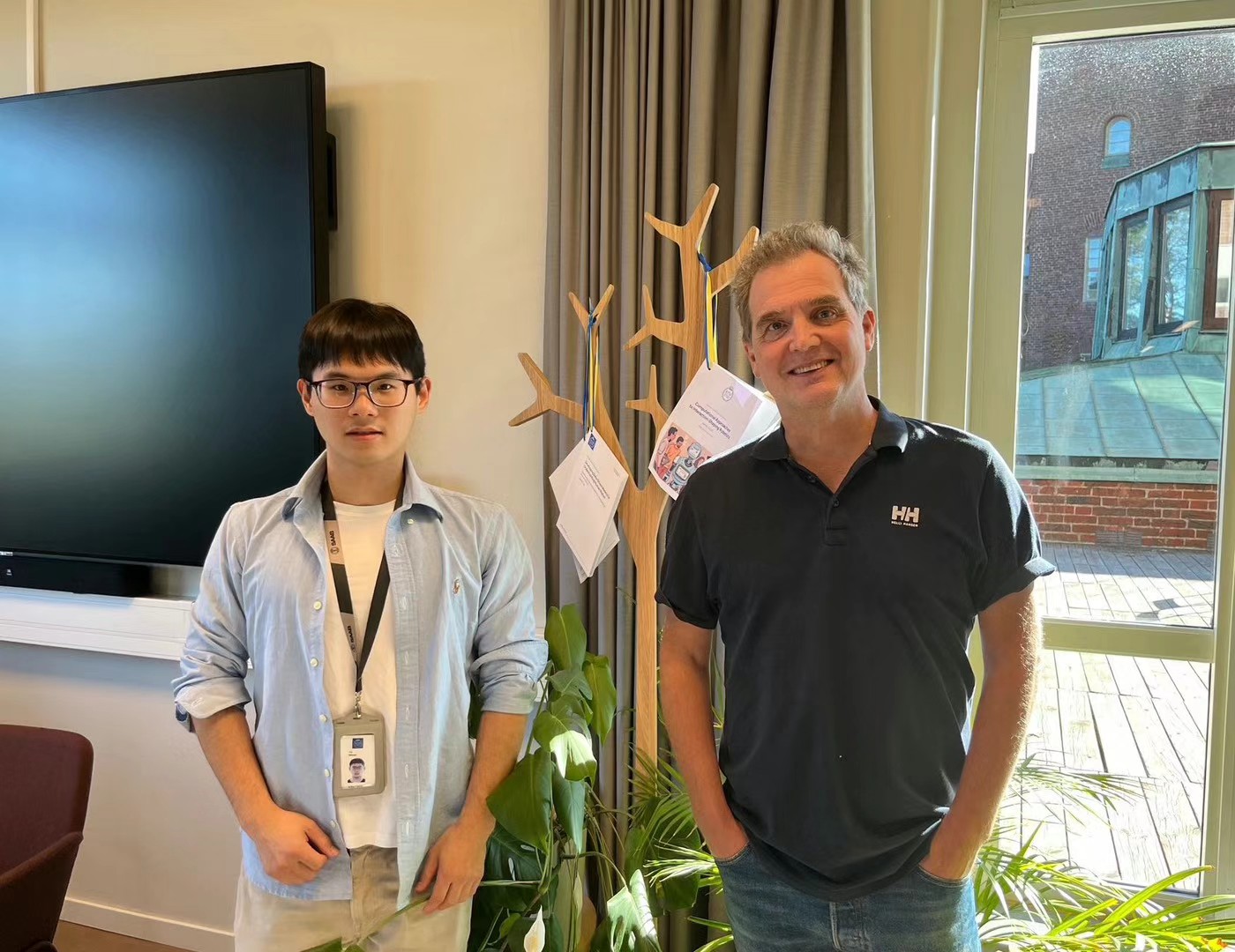 With my supervisor Mårten in our KTH office