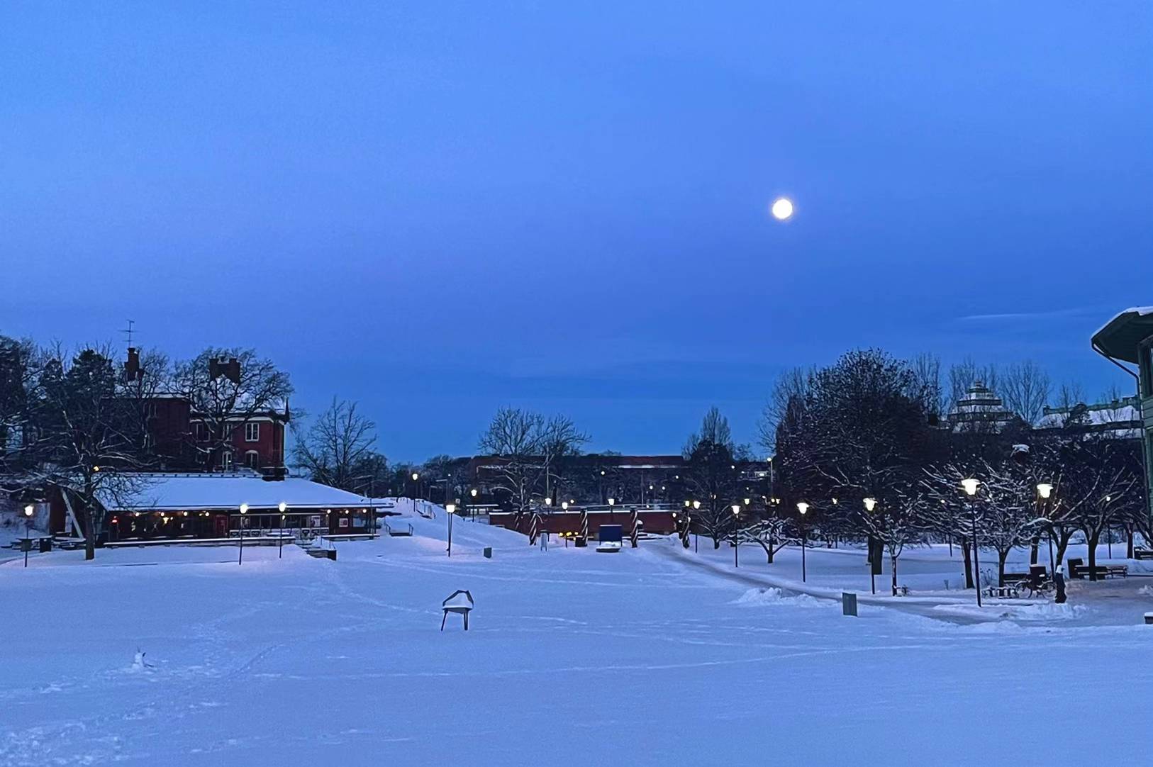 Snow-covered Stockholm in winter